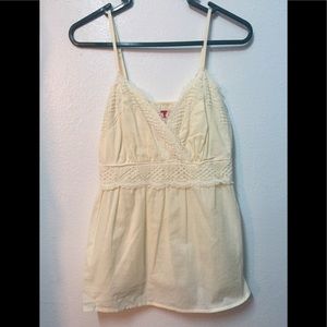 Elle Cream color adjustable spaghetti strap top